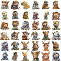 Wide selection of Sleepy Animals In Clothes featuring hedgehogs, rabbits, and lizards in colorful sleepwear. Perfect for classroom decor and educational resources.