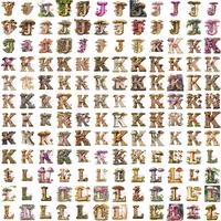 Watercolor Letters J K L alphabet clipart grid view showing a full collection preview with varied styles of mushrooms, tree bark, and foliage. Transparent PNGs for digital planning and classroom decor.