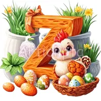 Video preview of Easter Theme Alphabet Letters Mega Bundle. Slideshow featuring a huge collection of watercolor letters with sheep, cats, and dogs. Isolated PNGs for commercial use.