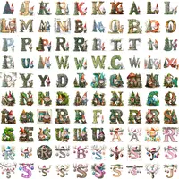 Watercolor Christmas Gnome Alphabet Mega Bundle grid view showing letters A-Z with playful garden gnomes and holiday foliage. Full collection preview perfect for printable planner stickers and digital scrapbooking.