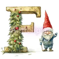 Video preview of Christmas Alphabet Mega Bundle Clipart. Slideshow featuring 30 watercolor holiday letter designs with reindeer and gnomes. High-res PNGs for crafts.