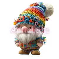 Video preview of Carnival Theme Gnome Mega Bundle. Slideshow featuring colorful watercolor gnomes with festive masks. Large collection for sublimation.