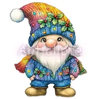 Video preview of Mega Christmas Gnome Clipart Bundle. Slideshow featuring 30 colorful holiday gnomes with mistletoe. Isolated PNGs for sublimation.
