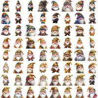 Full collection preview of a massive mega bundle of Christmas gnomes featuring diverse colors and styles, including blue, orange, and rainbow motifs. High-quality isolated PNGs for commercial use.