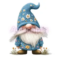 Video preview of Spring Flowers Gnome Mega Bundle. Slideshow featuring 30 assorted floral gnomes with blossoms. Isolated PNGs for sublimation.