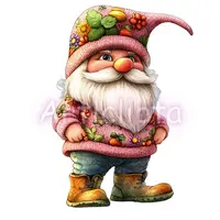 Video preview of Mega Gnome Mix Clipart Bundle. Slideshow featuring 30 assorted gnomes with flowers and vegetables. Isolated PNGs for sublimation.