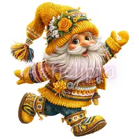 Video preview of Gnome Mother's Day Female Clipart Mega Bundle. Slideshow featuring 30 assorted watercolor gnomes for mom. Isolated PNGs for sublimation.