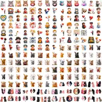 Full grid preview of Valentine's Day bundles: cute heart-themed owls, diverse boys/toddlers holding hearts, adorable bunny and bear couples, and romantic black cat pairs. Commercial use PNGs for stickers and POD.