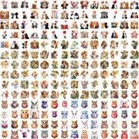 Full grid view showing a large assortment of Valentine's Day elements including romantic cat couples, cherub angels, and cute heart-themed owls. Perfect for digital scrapbooking, stickers, and printable designs.