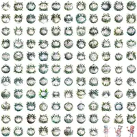 Grid view of watercolor Christmas ornaments featuring evergreen branches and delicate ribbons. Festive bauble clipart set perfect for planner stickers and holiday tags.