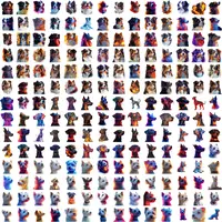 Comprehensive grid of Border Collie, Australian Shepherd and Doberman clipart. Watercolor style transparent PNGs perfect for stickers and planner layouts.