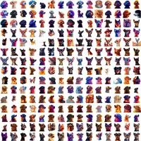 Assortment of styles showing Golden Retrievers, Poodles and Chihuahuas. Vibrant watercolor designs suitable for digital scrapbooking, POD t-shirts and greeting cards.