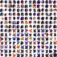 Grid view showing French Bulldog and Cavalier King Charles Spaniel illustrations. Cute puppy PNGs for sublimation, mug designs, planner stickers and wall art.