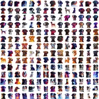 Massive grid view showing variety of poses for Pointers, Weimaraners and hunting dogs. Watercolor style isolated PNGs for sublimation and scrapbooking projects.