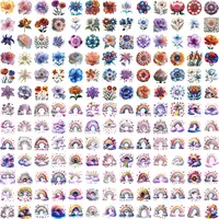 Mega bundle preview showing pastel rainbows with clouds and detailed flower heads. Cute nursery elements and floral blooms. High quality isolated PNGs for sublimation.
