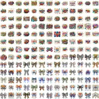 Full collection preview of Shine On text art and vintage floral bows. Variety of celebratory typography and ribbon clipart for planner stickers and crafts.