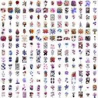 Grid view showing variety of watercolor floral bouquets and vertical arrangements. Elegant flower compositions perfect for wedding stationery, invitations and wall art.