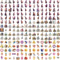 Grid view showing cute garden gnomes and summer elements like watermelon, pineapple, and beach accessories. Bright watercolor PNGs for sublimation.