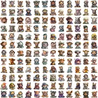 Animals in Hoodies Clipart collection preview. Grid view showing assortment of styles including monkeys, cats, and bears in cozy clothing. Ideal for planner stickers, children's apparel, and scrapbooking layouts.