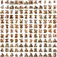 Farm Animal Clipart Bundle grid view showing variety of cute brown calves with flowers. Full collection preview perfect for country themed sublimation projects.