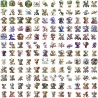 Cute Elephant Clipart Bundle grid view showing variety of poses with balloons, planes and clouds. Perfect for gender reveal invitations and nursery decor sublimation.