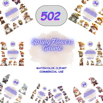 Spring Flowers Gnome Mega Bundle Preview