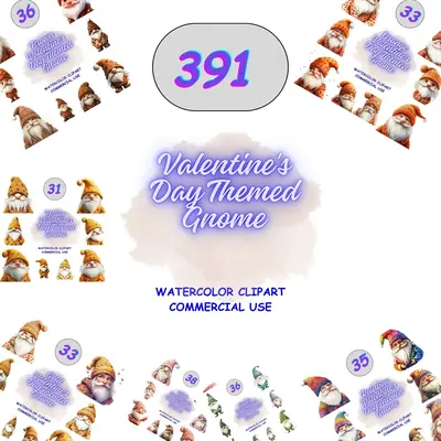 Valentine's Day Gnome Mega Clipart Bundle